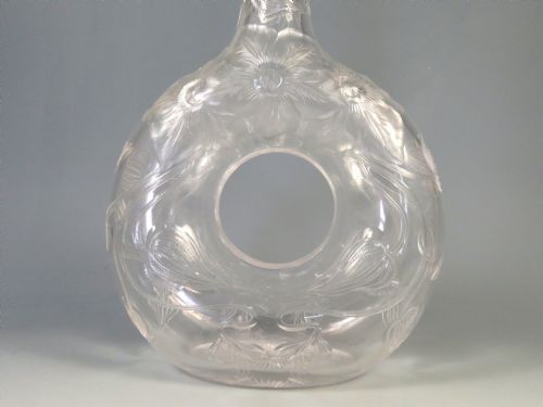 STEVENS AND WILLIAMS ROCK CRYSTAL GLASS DONUT DECANTER 1904 - ADDITIONAL PHOTO 4