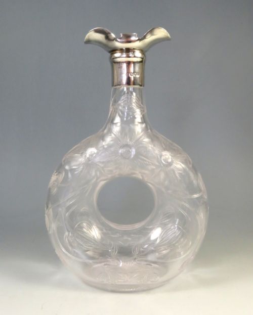 STEVENS AND WILLIAMS ROCK CRYSTAL GLASS DONUT DECANTER 1904 - ADDITIONAL PHOTO 9