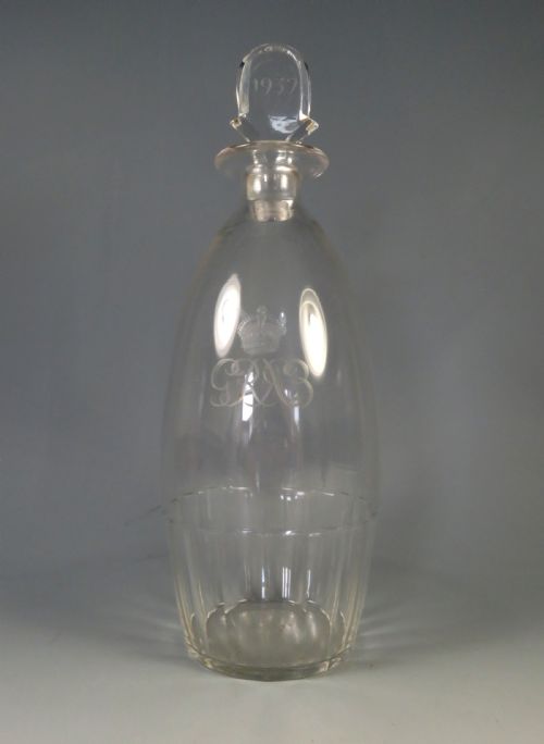 george vi coronation decanter by kieth murray - CATEGORY: ANTIQUE GLASS - DATED 1930
