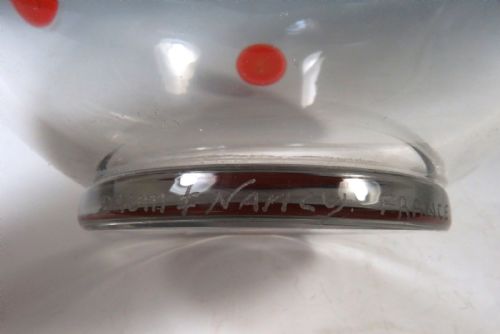 DAUM NANCY ART DECO ORANGE SPOT GLASS VASE - ADDITIONAL PHOTO 6