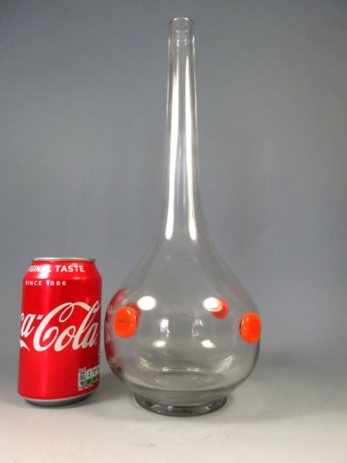 DAUM NANCY ART DECO ORANGE SPOT GLASS VASE - ADDITIONAL PHOTO 7