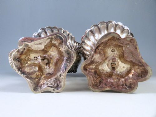 PAIR VICTORIAN SILVER PLATE SHELL DOLPHIN BON BON DISHES WILLIAM HUTTON - ADDITIONAL PHOTO 7