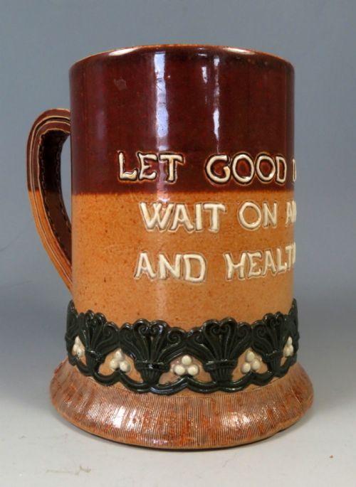 DOULTON LAMBETH SALT GLAZED STONEWARE MOTTO TANKARD - ADDITIONAL PHOTO 1