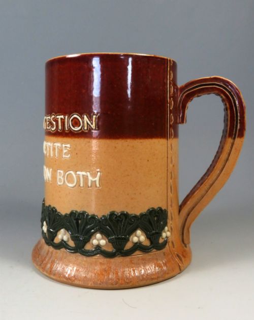 DOULTON LAMBETH SALT GLAZED STONEWARE MOTTO TANKARD - ADDITIONAL PHOTO 2