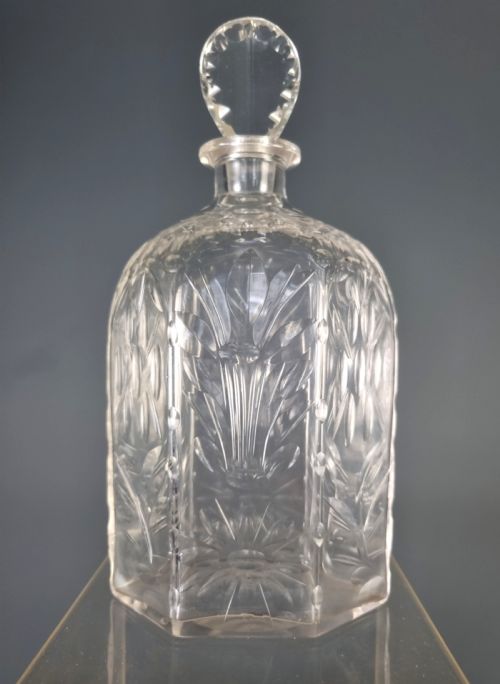 whitefriars harry powell spanish cut glass decanter - CATEGORY: ANTIQUE GLASS - DATED 1910