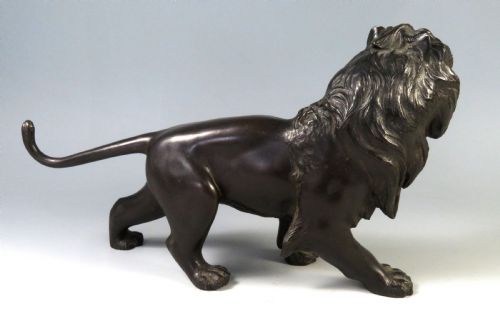 JAPANESE ANTIQUE BRONZE LION OKIMONO GENRYUSAI SEIYA MEIJI PERIOD - ADDITIONAL PHOTO 7