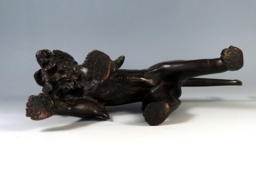 JAPANESE ANTIQUE BRONZE LION OKIMONO GENRYUSAI SEIYA MEIJI PERIOD - ADDITIONAL PHOTO 9