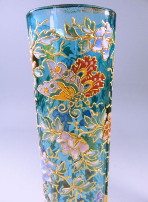 PAIR OF MOSER GLASS VASES ON ORMOLU BASES - ADDITIONAL PHOTO 4