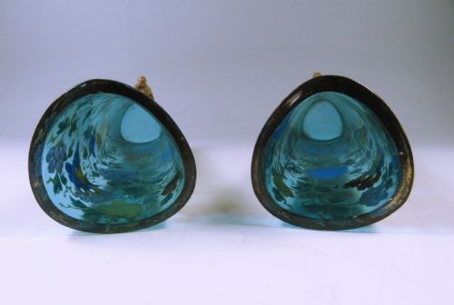 PAIR OF MOSER GLASS VASES ON ORMOLU BASES - ADDITIONAL PHOTO 5