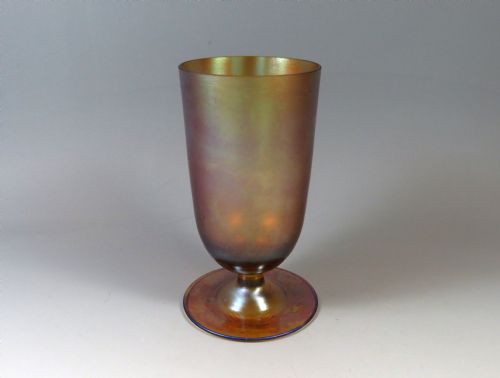 WMF MYRA IRIDESCENT GLASS GOBLET VASE C1930 - ADDITIONAL PHOTO 3