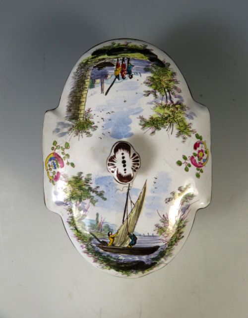 ANTIQUE FRENCH FAIENCE POTTERY POT AND COVER - ADDITIONAL PHOTO 5