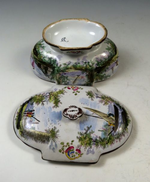 ANTIQUE FRENCH FAIENCE POTTERY POT AND COVER - ADDITIONAL PHOTO 8