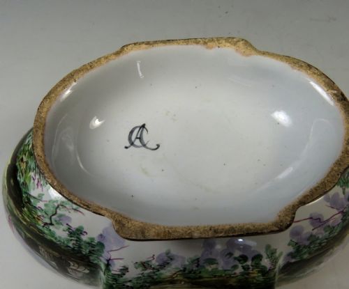 ANTIQUE FRENCH FAIENCE POTTERY POT AND COVER - ADDITIONAL PHOTO 9