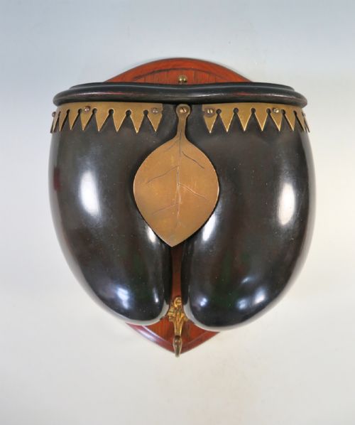 ANTIQUE VICTORIAN COCO DE MER WALL MOUNTED BOX AND COAT HOOK - ADDITIONAL PHOTO 2