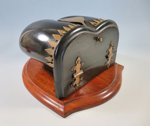 ANTIQUE VICTORIAN COCO DE MER WALL MOUNTED BOX AND COAT HOOK - ADDITIONAL PHOTO 3