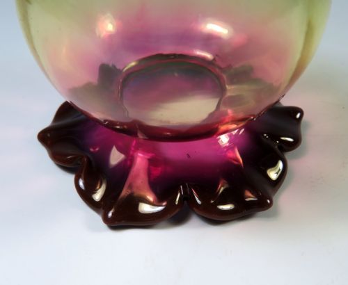 ANTIQUE ALEXANDRITE GLASS POSY VASE BY THOMAS WEBB AND SONS - ADDITIONAL PHOTO 3