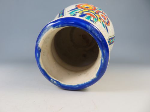 ANTIQUE ART DECO CHARLES CATTEAU BOCH FRRES CERAMIC VASE - ADDITIONAL PHOTO 4