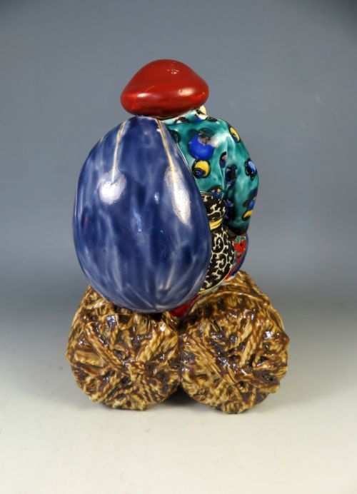 ANTIQUE JAPANESE MEIJI PERIOD KUTANI DAIKOKU OKIMONO - ADDITIONAL PHOTO 3
