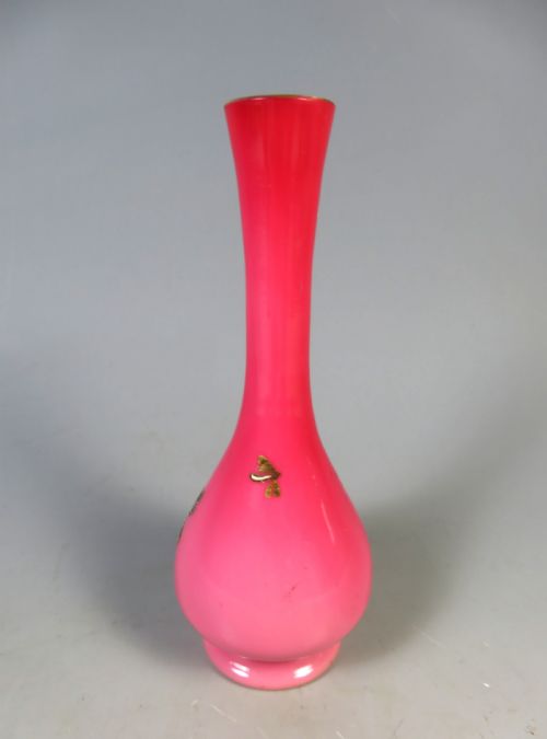 ANTIQUE BOHEMIAN HARRACH PEACHBLOW GLASS VASE - ADDITIONAL PHOTO 2