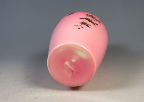 ANTIQUE BOHEMIAN HARRACH PEACHBLOW GLASS VASE WITH BEETLE - ADDITIONAL PHOTO 6