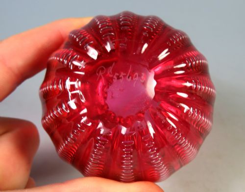 ANTIQUE STEVENS AND WILLIAMS JEWEL PATTERN POSY BOWL - ADDITIONAL PHOTO 2
