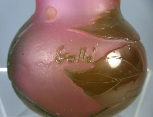 ANTIQUE ART NOUVEAU GALLE FRENCH CAMEO GLASS VASE - ADDITIONAL PHOTO 5