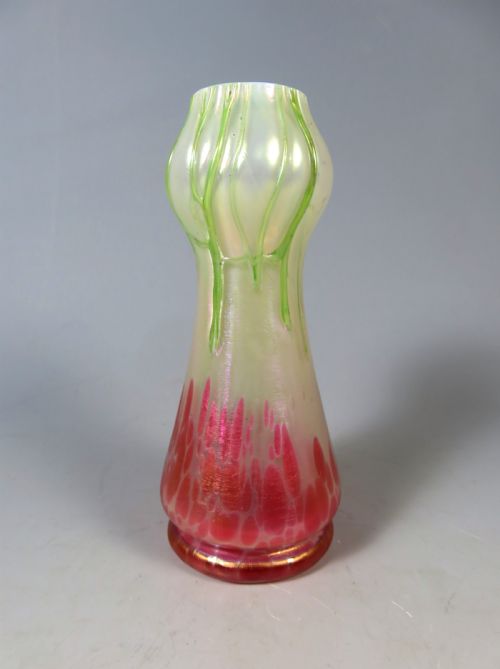 antique bohemian kralik glass art nouveau vase - CATEGORY: ANTIQUE GLASS - DATED 1900