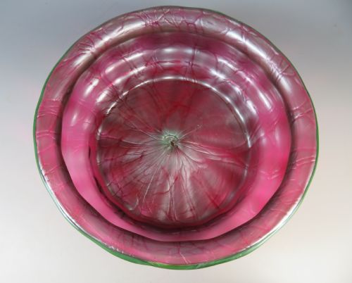 ANTIQUE LOETZ GLASS AUSFUHRUNG 134 METALLIC ART NOUVEAU BOWL - ADDITIONAL PHOTO 2