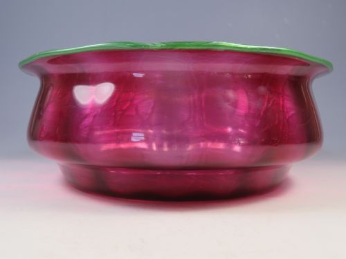 ANTIQUE LOETZ GLASS AUSFUHRUNG 134 METALLIC ART NOUVEAU BOWL - ADDITIONAL PHOTO 4