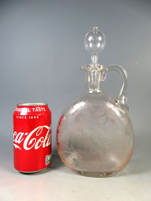 ANTIQUE STOURBRIDGE GLASS INTAGLIO CUT CLARET JUG - ADDITIONAL PHOTO 6