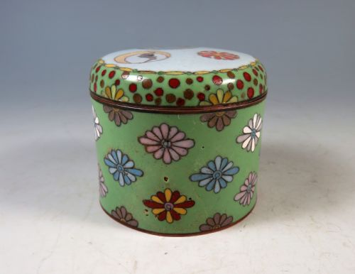 ANTIQUE JAPANESE MEIJI PERIOD CLOISONNE ENAMEL KOGO BOX - ADDITIONAL PHOTO 2