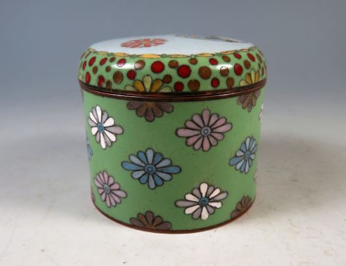 ANTIQUE JAPANESE MEIJI PERIOD CLOISONNE ENAMEL KOGO BOX - ADDITIONAL PHOTO 3
