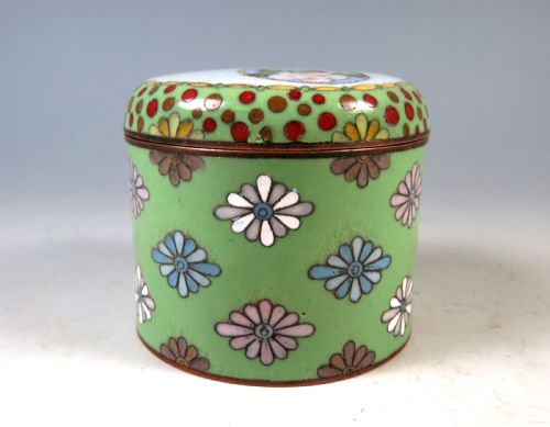 ANTIQUE JAPANESE MEIJI PERIOD CLOISONNE ENAMEL KOGO BOX - ADDITIONAL PHOTO 5