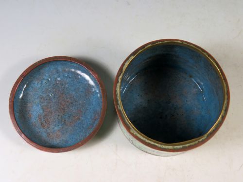 ANTIQUE JAPANESE MEIJI PERIOD CLOISONNE ENAMEL KOGO BOX - ADDITIONAL PHOTO 6