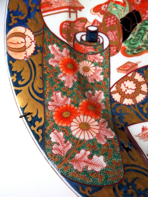 ANTIQUE JAPANESE EDO PERIOD IMARI CHARGER 41CM - ADDITIONAL PHOTO 5