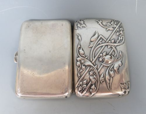 ANTIQUE ART NOUVEAU HALLMARKED SILVER WALKER AND HALL CIGARETTE CASE - ADDITIONAL PHOTO 6