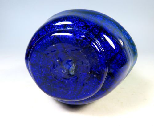 ANTIQUE ART NOUVEAU BLUE GREEN SILVER MICA GLASS VASE JOSEPHINENHUTTE - ADDITIONAL PHOTO 6