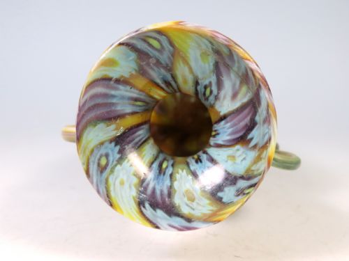MURANO FRATELLI TOSO MILLEFIORI GLASS VASE WITH HANDLES - ADDITIONAL PHOTO 4
