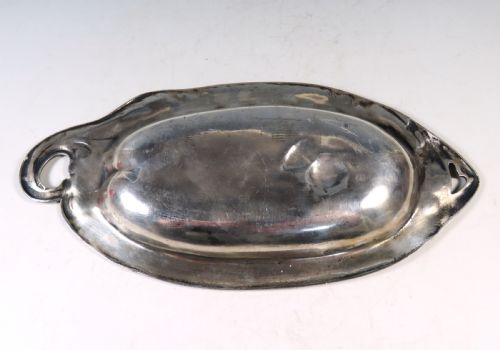 ART NOUVEAU SILVER PLATE THISTLE TRAY BY VICTOR SAGLIER - ADDITIONAL PHOTO 4