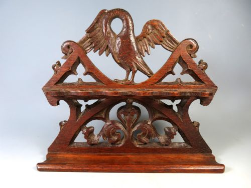 antique black forest carved wood gothic smoking pipe rack - CATEGORY: ANTIQUE MISCELLANEOUS - DATED 1880