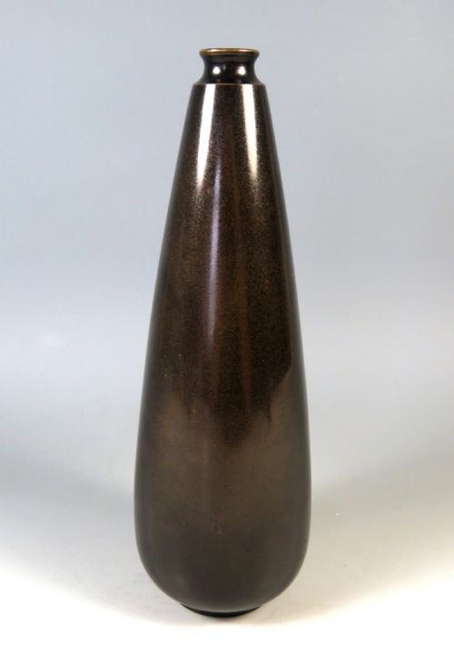 ANTIQUE JAPANESE MEIJI PERIOD BRONZE MIXED METAL BOAT VASE - ADDITIONAL PHOTO 5