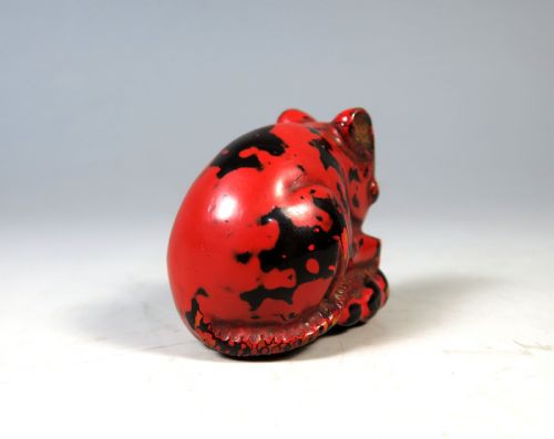 ANTIQUE JAPANESE MEIJI PERIOD NEGORO LACQUER RAT NETSUKE - ADDITIONAL PHOTO 3