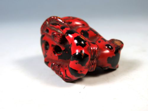 ANTIQUE JAPANESE MEIJI PERIOD NEGORO LACQUER RAT NETSUKE - ADDITIONAL PHOTO 4