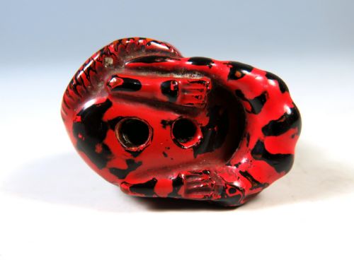 ANTIQUE JAPANESE MEIJI PERIOD NEGORO LACQUER RAT NETSUKE - ADDITIONAL PHOTO 5