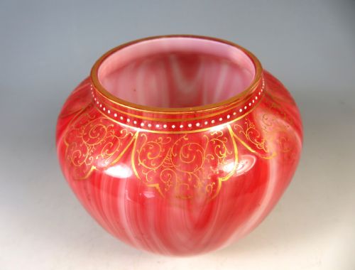 ANTIQUE LOETZ CARNEOL GILDED GLASS VASE - ADDITIONAL PHOTO 2