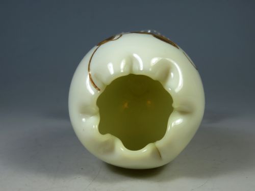 ANTIQUE THOMAS WEBB GLASS POSY VASE GILT DECORATION - ADDITIONAL PHOTO 3
