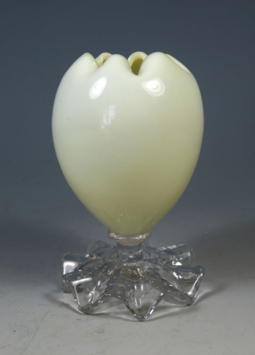 ANTIQUE THOMAS WEBB GLASS POSY VASE GILT DECORATION - ADDITIONAL PHOTO 5