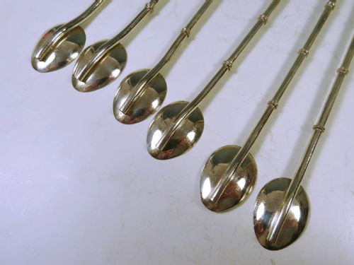 ANTIQUE CHINESE STERLING SILVER COCKTAIL SPOONS AND STRAWS - ADDITIONAL PHOTO 3