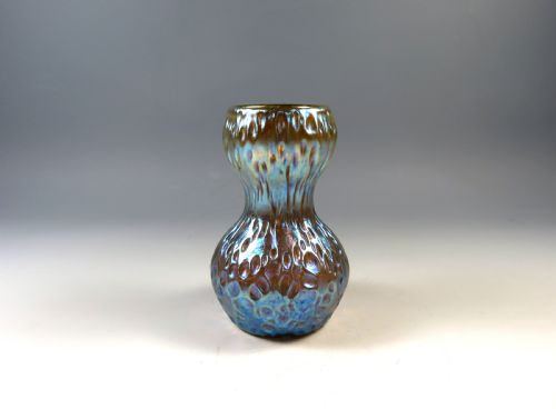 ANTIQUE LOETZ GLASS CANDIA DIASPORA GOURD VASE - ADDITIONAL PHOTO 1