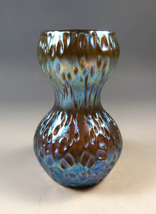 ANTIQUE LOETZ GLASS CANDIA DIASPORA GOURD VASE - ADDITIONAL PHOTO 2